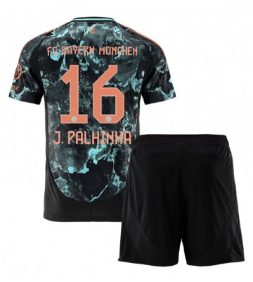 Bayern Munich Joao Palhinha #16 Segunda Equipación Niños 2024-25 Manga Corta (+ Pantalones cortos)